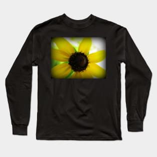 Floral Art Blacked Eyed Susan Flower Sunny Happy Yellow & Brown Flower Long Sleeve T-Shirt